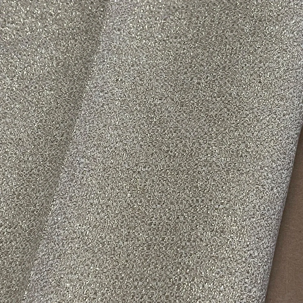 Talbots Women's 10P Metallic Gold Shimmer Textured Straight Leg Dress Pants
